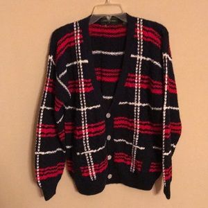 Like new hand knit cardigan sweater size M